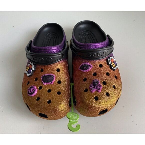 Crocs Disney Hocus Pocus Slip On Classic Clogs Sandals Jibbitz Men’s 8 Women 10 - Picture 1 of 10